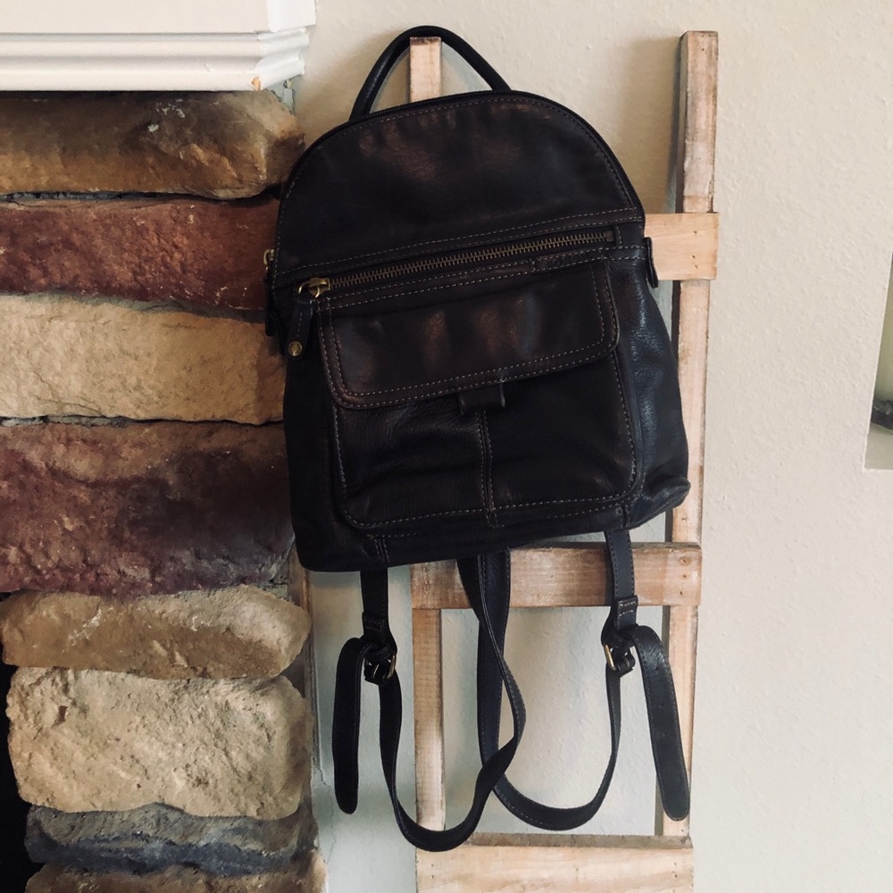 Fossil Leather Mini Backpack